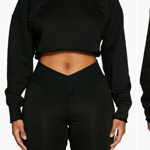 Naked Wardrobe Black Cropped Sweater